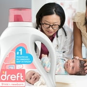 Dreft Newborn 64 Loads Baby Liquid Laundry Detergent, 100 fl oz