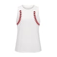 thumbnail image 3 of Women's Baseball Tank Tops 2024 Casual Crewneck Sleeveless T-Shirt Summer Cute Graphic Tee Shirts Blouses, 3 of 4