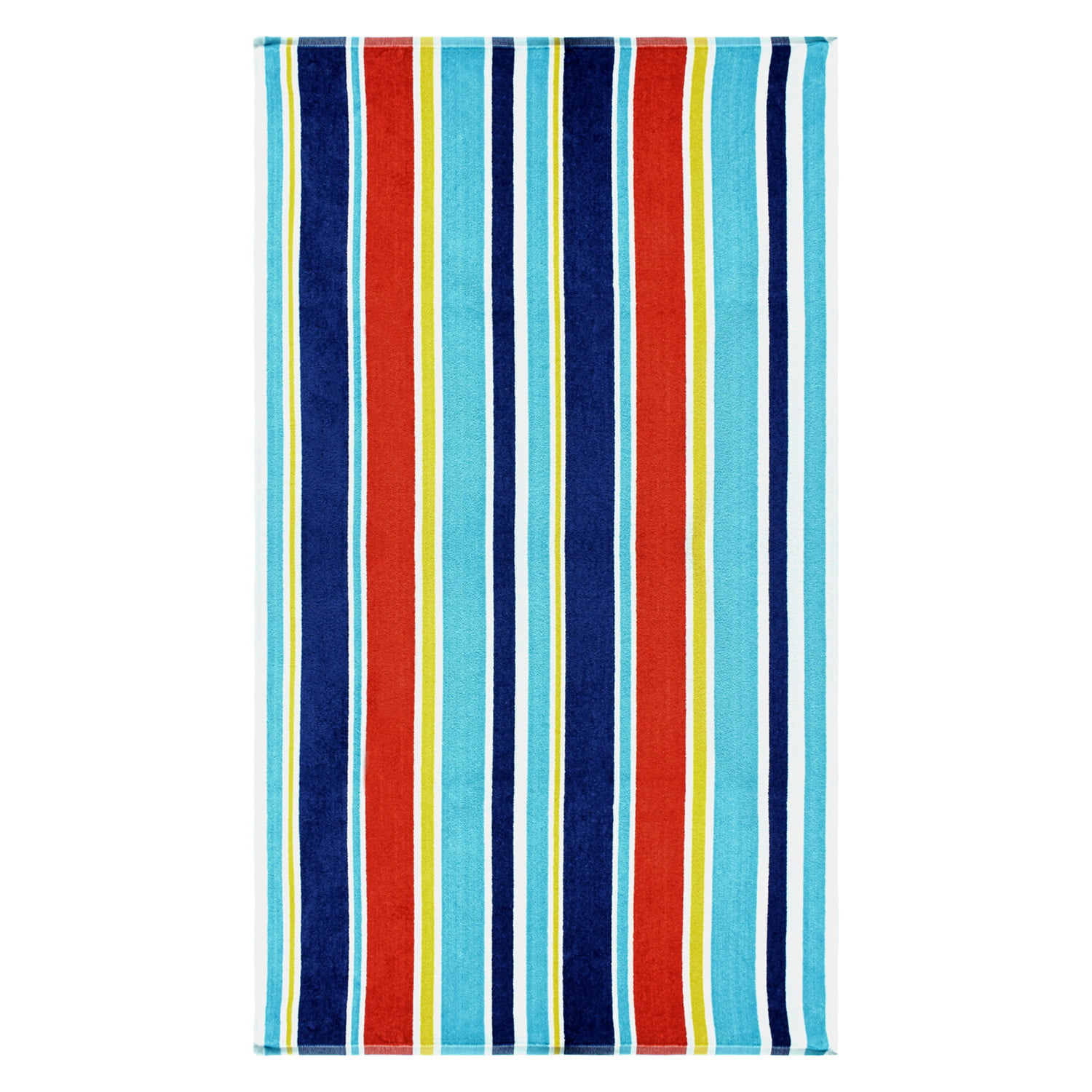 100% Cotton Oceana Stripes Oversized Beach Towel - Blue - Walmart.com ...