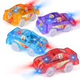 thumbnail image 1 of Juego de 4 coches de pista de repuesto, coches de carreras iluminados con 5 Le Sincero Electrónica, 1 of 5
