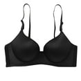 thumbnail image 2 of Yotami Lounge Bras for Women Solid Color Everyday Support Bra for Home Push Up Wireless Bra, 36C, Black, 2 of 4