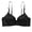 Black, variant on Women's Bra Seamless Push Up V-Neck Solid Color Breathable Underwire Adjustable Straps Sport Outside Indoor Everyday Comfort Wear
