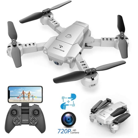 SNAPTAIN A10 Mini Foldable Drone with 720P HD Camera FPV Wifi RC Quadcopter /Voice Control, Gesture Control, Trajectory Flight, Circle Fly, High-Speed Rotation, 3D Flips, G-Sensor, Headles