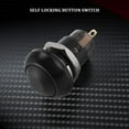thumbnail image 2 of On-Off Latching Waterproof 12mm Push Button Switch SPST 2A IP67, Black,1 switch button,black, 2 of 8