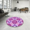 thumbnail image 3 of Ahgly Company Indoor Square Patterned Violet Purple Area Rugs, 8' Square, 3 of 6