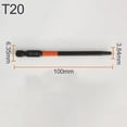 thumbnail image 1 of BTOER 1pc Torx Head Screwdriver Bit Quick Change Impact Driver Magnetic Screw Driver Drill T-10 T15 T20 T25 T30 T40, 1 of 7