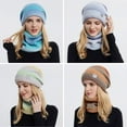 thumbnail image 4 of Womens Slouchy Beanie and Scarf Set for Girls Warm Knit Winter Ski Hat with Fleece Lined, 4 of 4