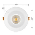 thumbnail image 4 of Maxxima 4 in. Low Kelvin Slim Round Recessed Anti-Glare LED Downlight, White Trim, Canless IC Rated, 1200 Lumens, 5 CCT 2200K-3500, 4 of 11