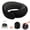 Black, variant on 100% Pure Memory Foam Neck Travel Pillows, 360° Support Stowable U-Shaped Sleeping Snail Pillow for Airplanes