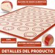 thumbnail image 3 of 3 PCS Antiadherente Tapete de Silicona Hornear para Macaron, Tapete para Hornear, con Cepillo, Reutilizable, Resistente ai Calor, Sin BPA, para Pastelería Pizza Pan Pastel Galleta(42 x 29.5CM), 3 of 4