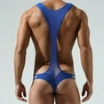 thumbnail image 5 of JOCKMAIL Men's Sexy Leotard Bodysuit Thong Hanging Neck Integrated Jumpsuit Underwear Thong Underwear Swimsuit Swimwear, 5 of 9