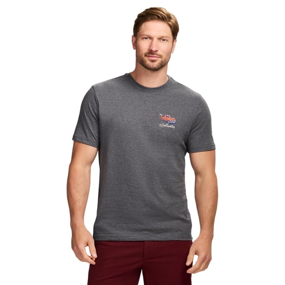 Remera IZOD Saltwater de manga corta Carbon Heather XXL