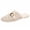 Beige, variant on Women Hollow Woven Straw Effect Buckle Detail Closed Toe Slide Sandals Slip On Breathable Footwear For Casual Outdoor Summer Daily Home Beach