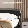 thumbnail image 7 of Infans King Upholstered Platform Bed Frame Low Profile Faux Leather Curved Headboard, 7 of 7