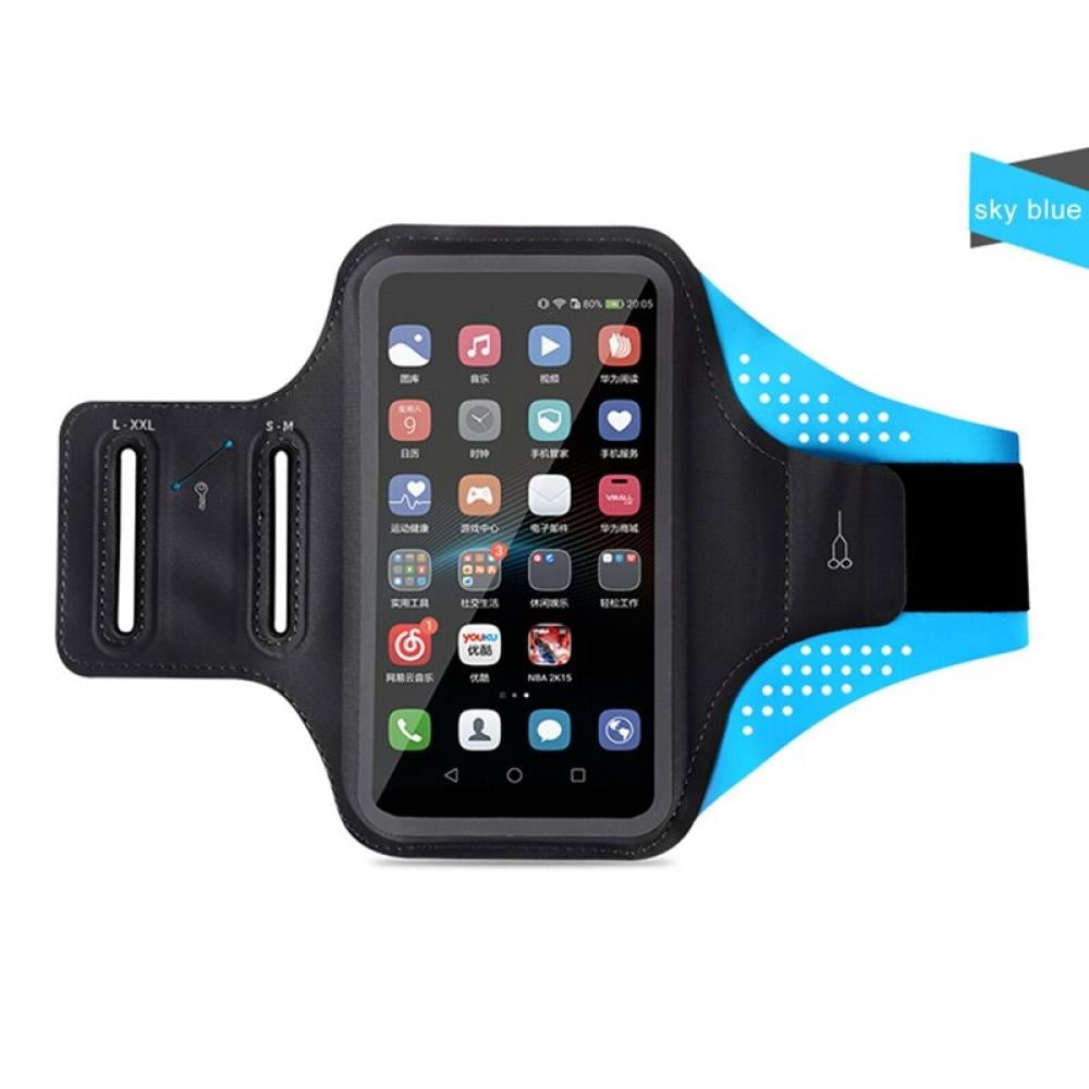 6.2 inch Blue Baskety Running Armband Phone Holder with Multi-Function Double Pockets for Cycling Hiking Workout Comning Armband Phone Holder with Multi-Function Double Pockets for Cycling Hiking Workout Compatible with Smartphonespatible with Smartphones 