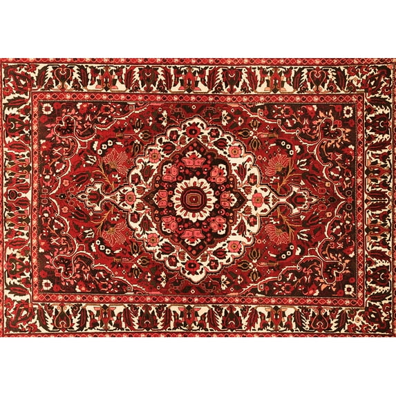 Ahgly Company Indoor Rectangle Persian Orange Traditional Area Rugs, 4' x 6'