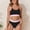 Black, variant on Womens High Waisted Swimsuit Two Piece Ribbed Bikini Sets Crop Top High Cut Cheeky Bathing Suits