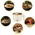 Lzvxtym Electric Hot Pot, NonStick Ramen Noodles Cooker, 1.8L Mini Pot