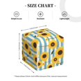 thumbnail image 4 of Fotbe Blue White Striped Sunflower A Porta Pañuelos Decorativo de Cuero, Caja Cuadrada Moderna para Pañuelos Faciales, Organizador y Dispensador 5x5x5'', 4 of 7