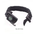 thumbnail image 4 of Black Paracord Bracelet with Survival Knife Blade and Compass, PC-1, 4 of 4