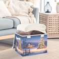 thumbnail image 5 of Storage Box With Lid 16.5x12.6x11.8In Foldable Stacked Household Storage Box Beautiful Christmas Night, 5 of 7