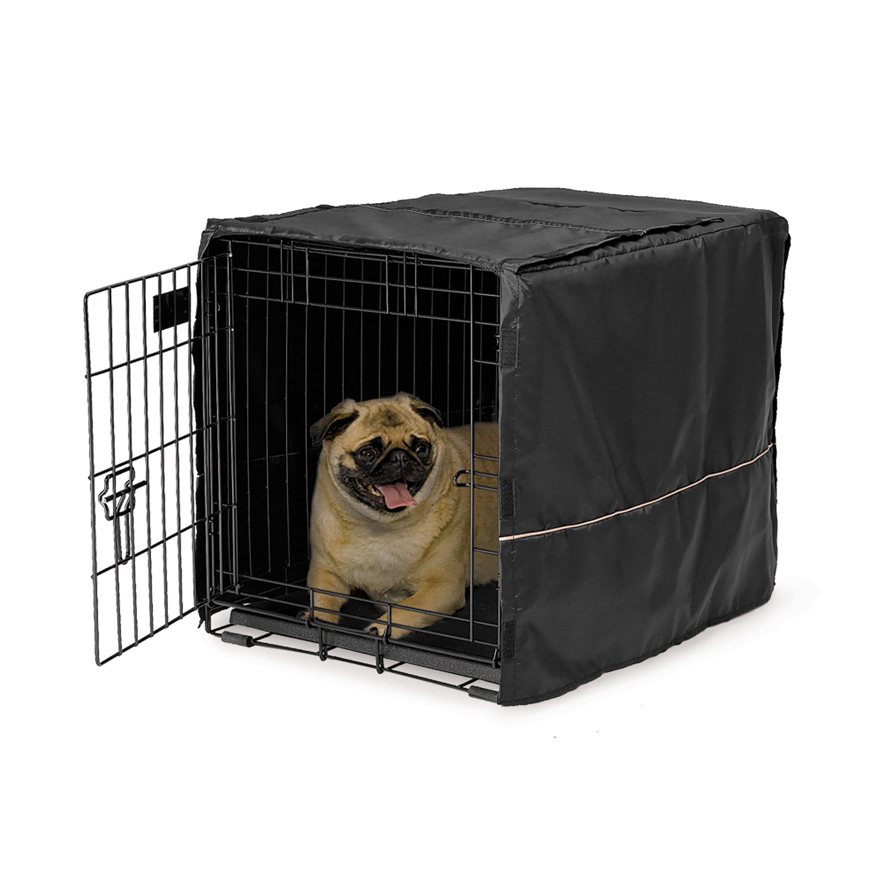 Dog Crate Pet Cage Kennel COVER Black Quiet Time Breathable 24" Small 
