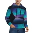 thumbnail image 2 of Sikiie Night At Lake Aurora Men's Hoodie, Essentials Hoodie, Sweatshirt, Pullover Hooded Sweatshirt for Men-3X-Large, 2 of 7