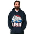 thumbnail image 3 of Street Fighter American Guile USA Men Big & Tall Graphic Hoodie Brisco Brands 3X, 3 of 5