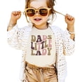thumbnail image 2 of Dad's Little Lady Shirt for Girls Retro Distressed Daddy's Girl Tee for Toddlers and Kids Natural Shirt 12 Months, 2 of 5