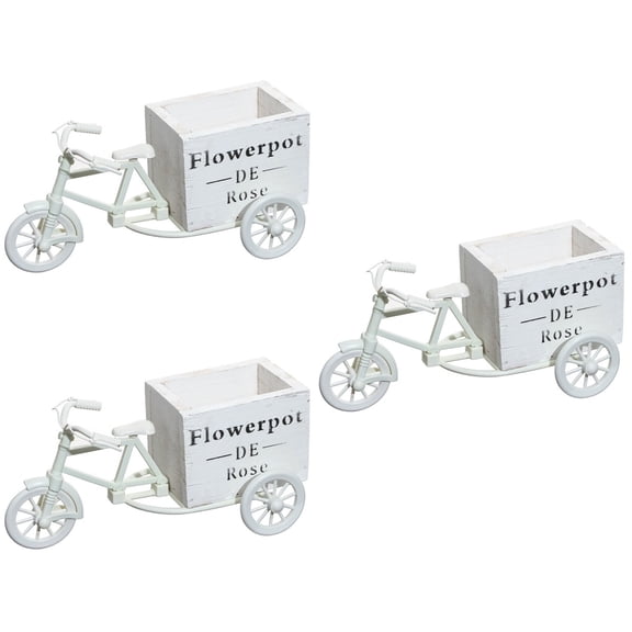 3 Count Bicycle Stand Wedding Bouquet Decoration Rustic Mini Minibike