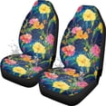 thumbnail image 7 of Uorisanigo Floral Car Seat Covers 2 Pcs Car Seat Covers Front Seats Only Waterproof Breathable Easy to Install Anti-Slip Back Fabric Universal Fit for Auto Truck Van SUV, 7 of 7