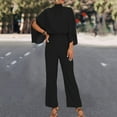 thumbnail image 2 of IROINNID Short Sleeve Jumpsuit For Women Full-Length Fashion Casual Stand-Up Collar Sling Waist Open Back Tie Jumpsuit, 2 of 8