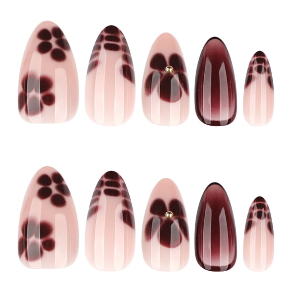Bestselling short almond press-on nails, popular nail art tips