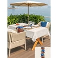 thumbnail image 5 of Outdoor Tablecloth with Umbrella Hole for Patio/Picnic/Party/Camping, Brown Rugby Waterproof Table Cloth Rectangle Table Cover Washable, Fall Blue Football Helmet Eucalyptus Leaves (60"x 120"), 5 of 8