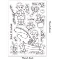 thumbnail image 2 of Fishing Pattern Clear Stamps Hat/Boat/Fish/Men/Flower/Happy Father's Day Transparent Rubber Stamps for Scrapbooking Stamps Card Making Decoration Photo Card Album Crafting Supplies, 2 of 9