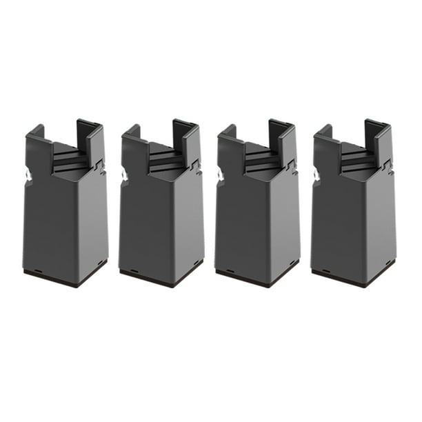 Bewildely Cama transformadora de 4 paquetes por lote con elevadores de muebles confiables y duraderos que ofrecen altura adicional Decoración del hogar Negro