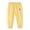 Yellow, variant on CPNG Girls and Boys Casual Cotton Linen Pants Elastic High Waist Harem Pants Lightweight Breathable Streetwear Jogging Pants