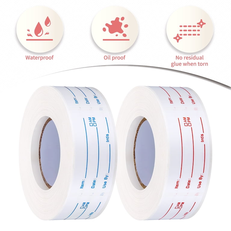 sixwipe 1000 Removable Food Freezer Labels, 2 Rolls photo 3