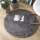 thumbnail image 1 of Alfombra redonda de felpa de seda para colgar en la silla, tapete de yoga, tapete para sala de estar, dormitorio, sofá, tapete antideslizante de fácil cuidado, 1 of 6
