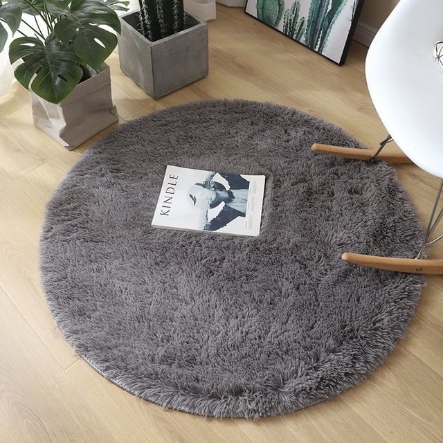 Alfombra redonda de felpa de seda para colgar en la silla, tapete de yoga, tapete para sala de estar, dormitorio, sofá, tapete antideslizante de fácil cuidado