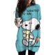 thumbnail image 3 of 2024 Nueva camiseta de manga larga con cuello redondo y bolsillo para mujer, camiseta informal elegante con estampado de Snoopy, ropa de calle larga para mujer, 3 of 5