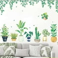 thumbnail image 2 of Efavormart Green Tropical Potted Plants/Planters with Hanging Leaves Wall Decals, Peel & Stick Decor Stickers, 2 of 7
