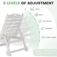 thumbnail image 6 of U-HOMY Outdoor Chaise Lounge Set of 2, HDPE Wood Grain Patio Lounger with 6-Position Adjustable Backrest, 6 of 8