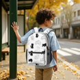 thumbnail image 6 of Sleeping Cat White Pattern 17" School Backpacks for Teens,Waterproof Oxford Fabric,S-Shape Padded Straps for School,Travel,Hiking,Camping, 6 of 6