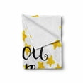 thumbnail image 2 of Lifestyle Soft Flannel Fleece Throw Blanket, You are a Star Phrase Words Encouragement Words Design, Cozy Plush for Indoor and Outdoor Use, 50" x 60", Earth Yellow Black, by Ambesonne, 2 of 6