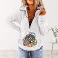 thumbnail image 1 of 50 % de Réduction sur le Chandail en Molleton Surdimensionné pour Femmes 2023 Mode et Confortable Imprimé Décontracté à Manches Longues Patchwork Chandail à Fermeture à Glissière, 1 of 4