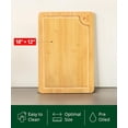 thumbnail image 5 of Royal Craft Wood Extra Large Bamboo Cutting Board – Wooden Butcher Block Chopping Board with Side Handles, Cutting Board for Kitchen Meal Prep (XL, 18" x 12"), 5 of 10