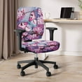 thumbnail image 3 of ZUXONGSY Butterfly Peach Blossom Desk Chair Cover 2 Pack Polyester Chair Protector Cover with Elastic Edge Computer Chair Backrest and Cushion Seat Cover Slipcovers for Women Men, 3 of 7