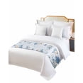 thumbnail image 2 of Xipuska Blue Gnomes Bed Runners for King Size Bed, Decorative Bed Throws for Foot of Bed, Christmas Eucalyptus Xmas Poinsettia Wood Grain Bed Runner Sofa Throw Bedding Scarf Slipcover for Bedroom, 2 of 6
