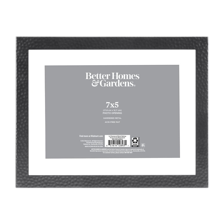 Better Homes & Gardens Black 7x9 Matted to 5x7 Hammered Metal